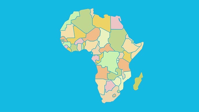 Flags of Africa - Map Quiz Game