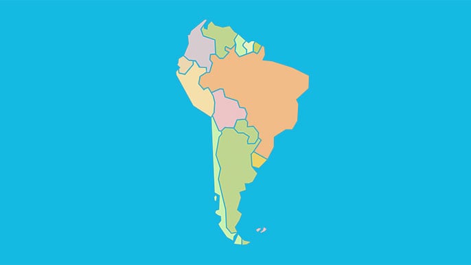 Countries of South America - Map Quiz Game