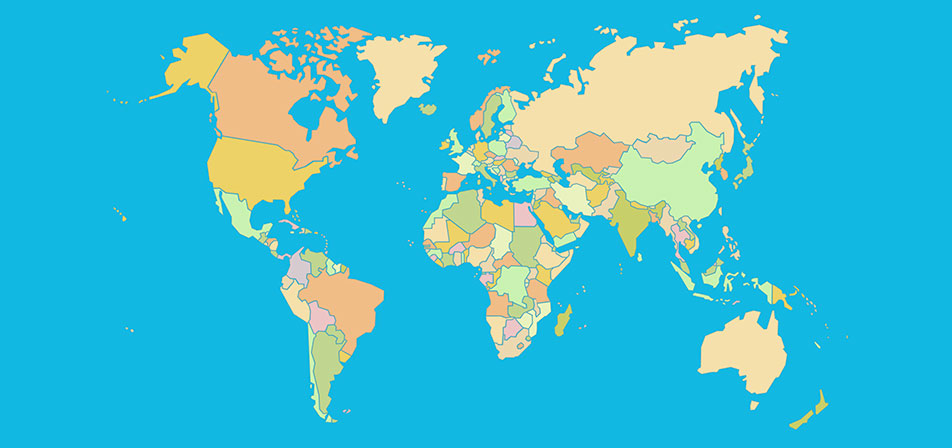 Countries of the World - Map Quiz Game