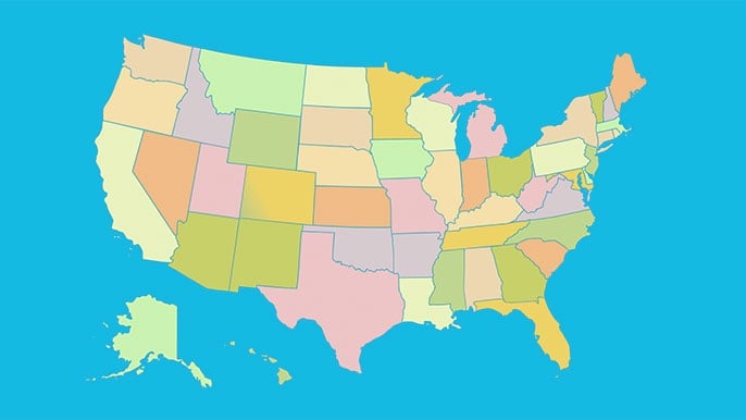 U.S. State Capitals - Map Quiz Game